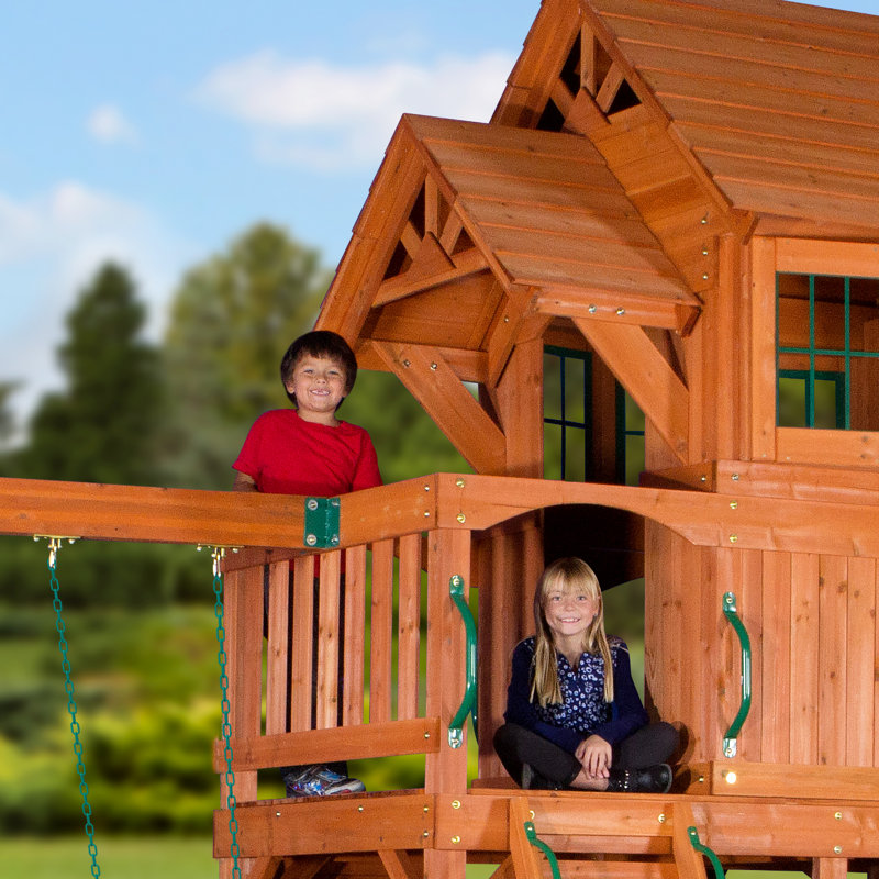 Backyard Discovery Liberty II Cedar Swing Set & Reviews Wayfair